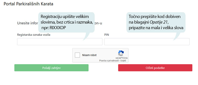 Prepaid parking bon